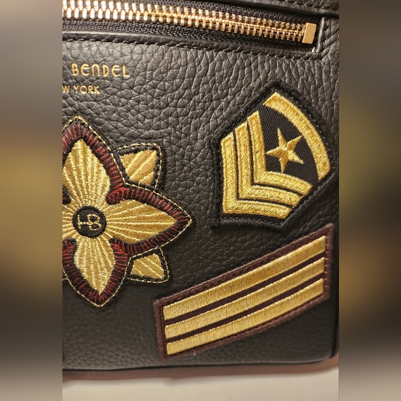 Henri bendel Black Military backpack with patch detail - Picture 2 of 12